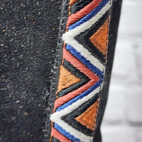 Farm Rio Black Faux Suede Calf Height Full Zip Boots, Women's 8 - Picture 8 of 15